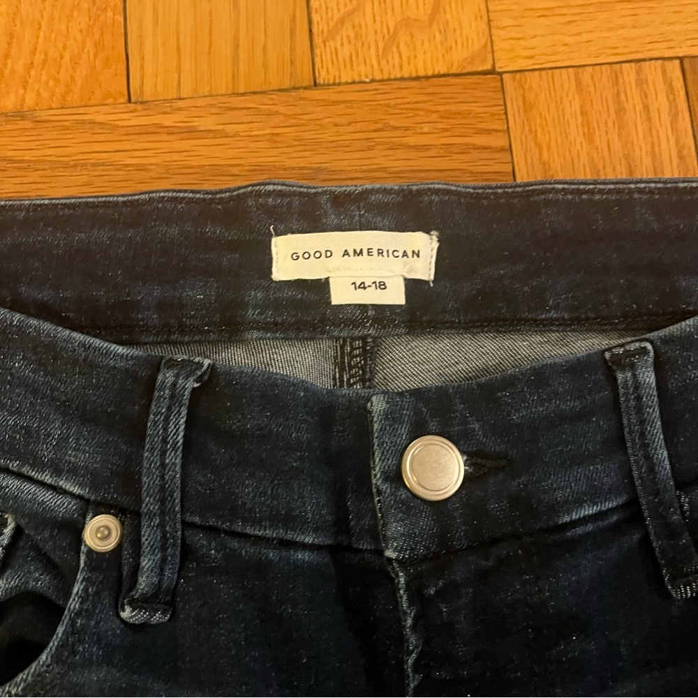 Good American Always Fits Good Legs Skinny Stretch Raw Hem Jeans 14-18 Plus - Picture 4 of 11